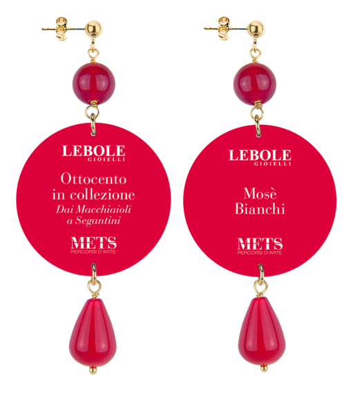Orecchini Milano Di M.bianchi Classico Rubino - Lebole Maison